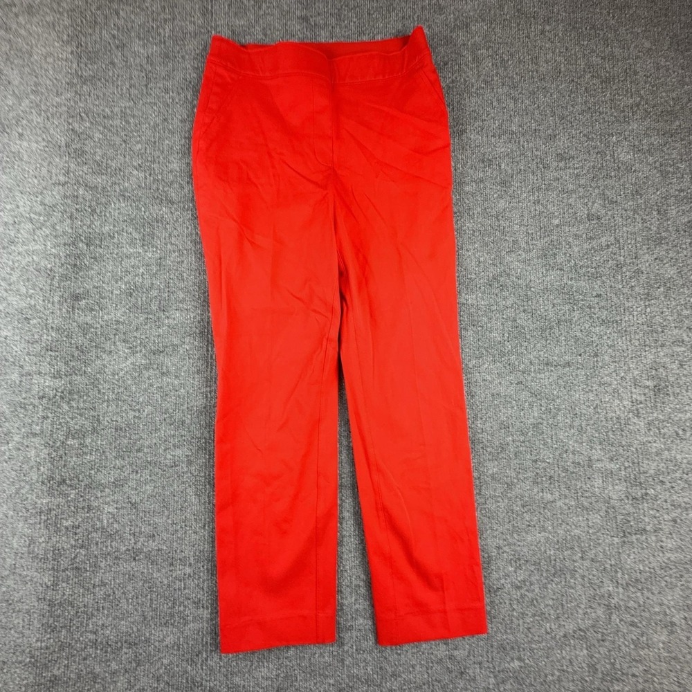 Spanx Pants Womens Medium Red Skinny Ankle Pull On Shaping Stretch Slim Fit